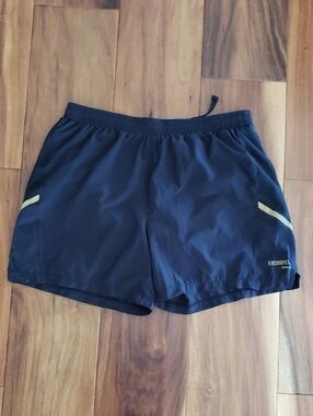 Women's Black Running Shorts with Reflective Accent
